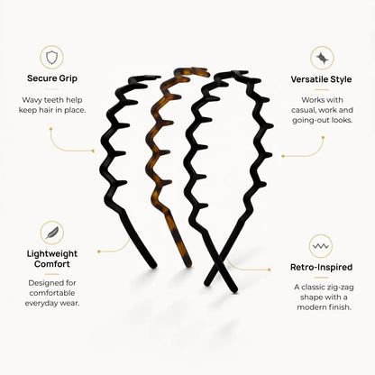 The Wave — Zig-Zag Stretch Hairband
