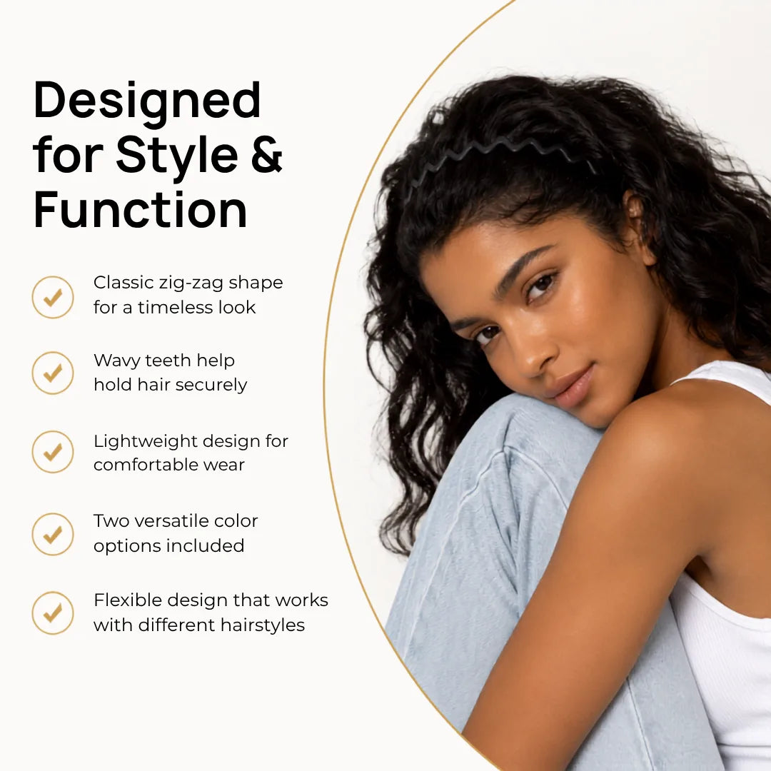The Wave — Zig-Zag Stretch Hairband